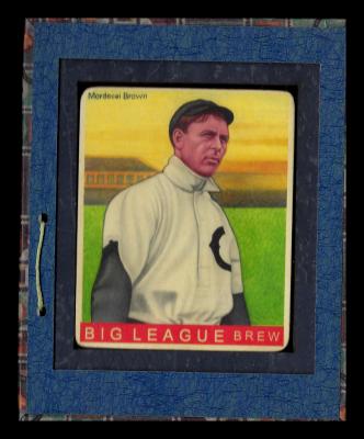 Picture, Helmar Brewing, R319-Helmar Card # 50, Mordecai BROWN (HOF), Waist up, white uniform, Chicago Cubs